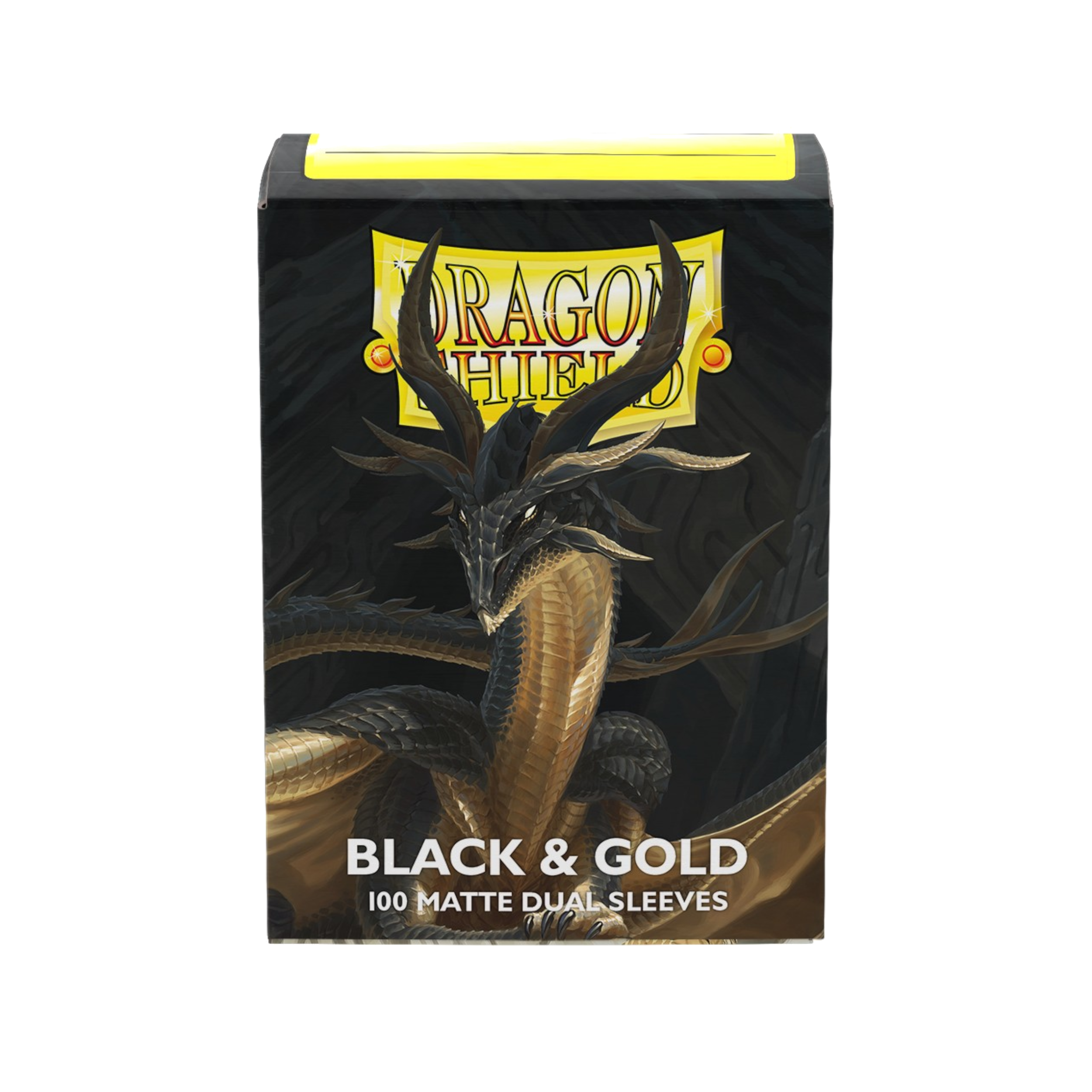 DRAGON SHIELD 100CT BOX DUAL MATTE BLACK & GOLD