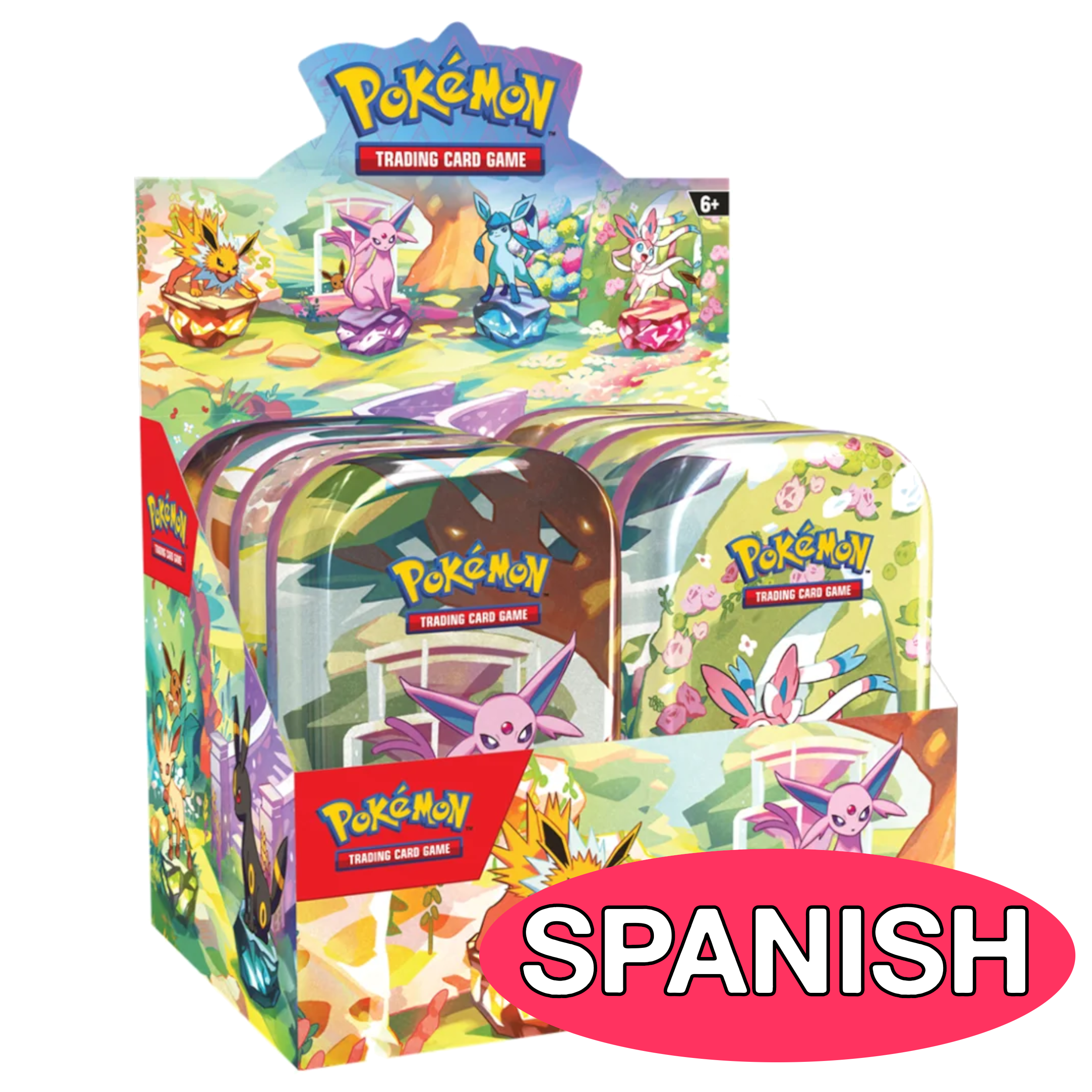 Prismatic Evolutions Mini Tin Display (Spanish)