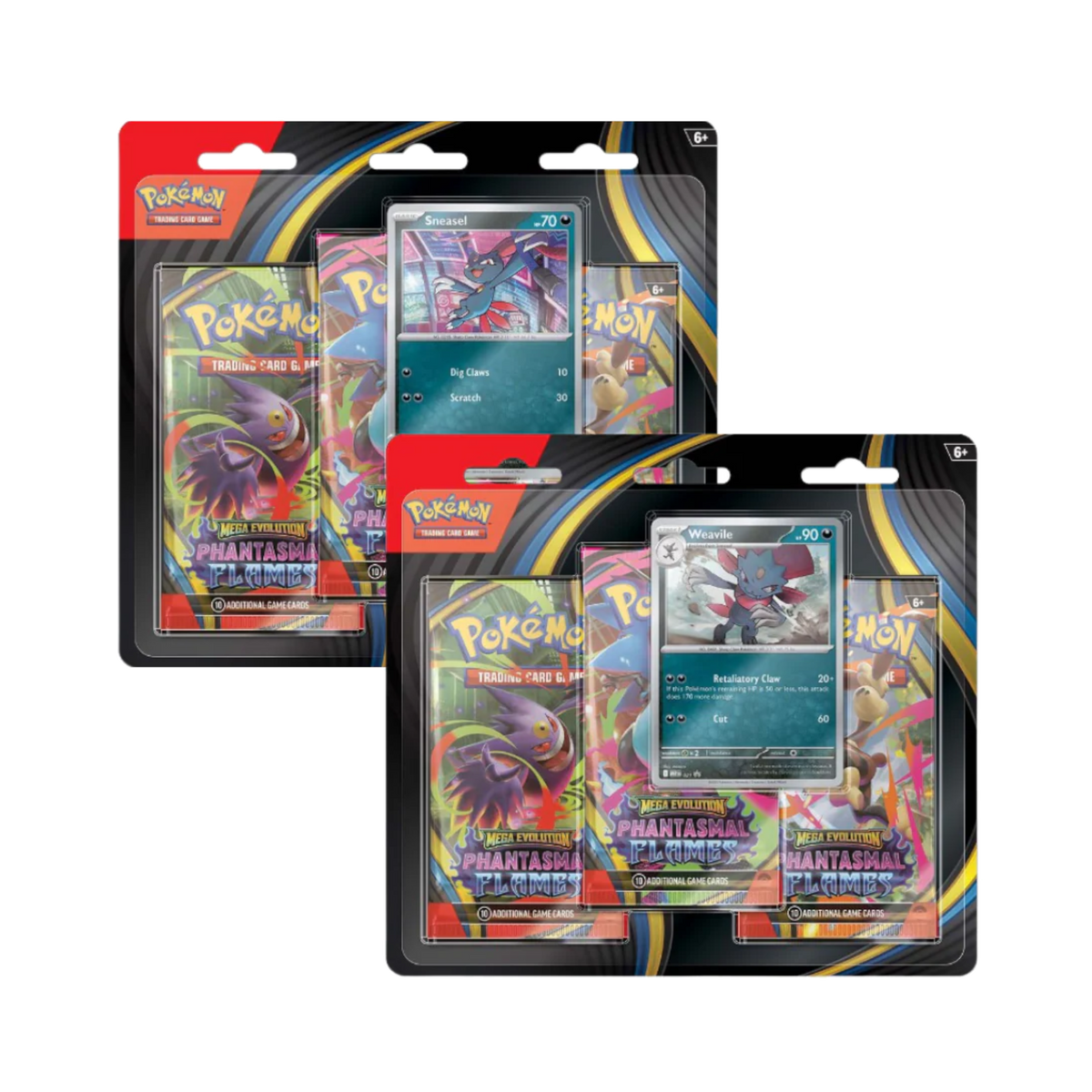 Phantasmal Flames 3 Pack Blister - (Weavil/Sneasel)
