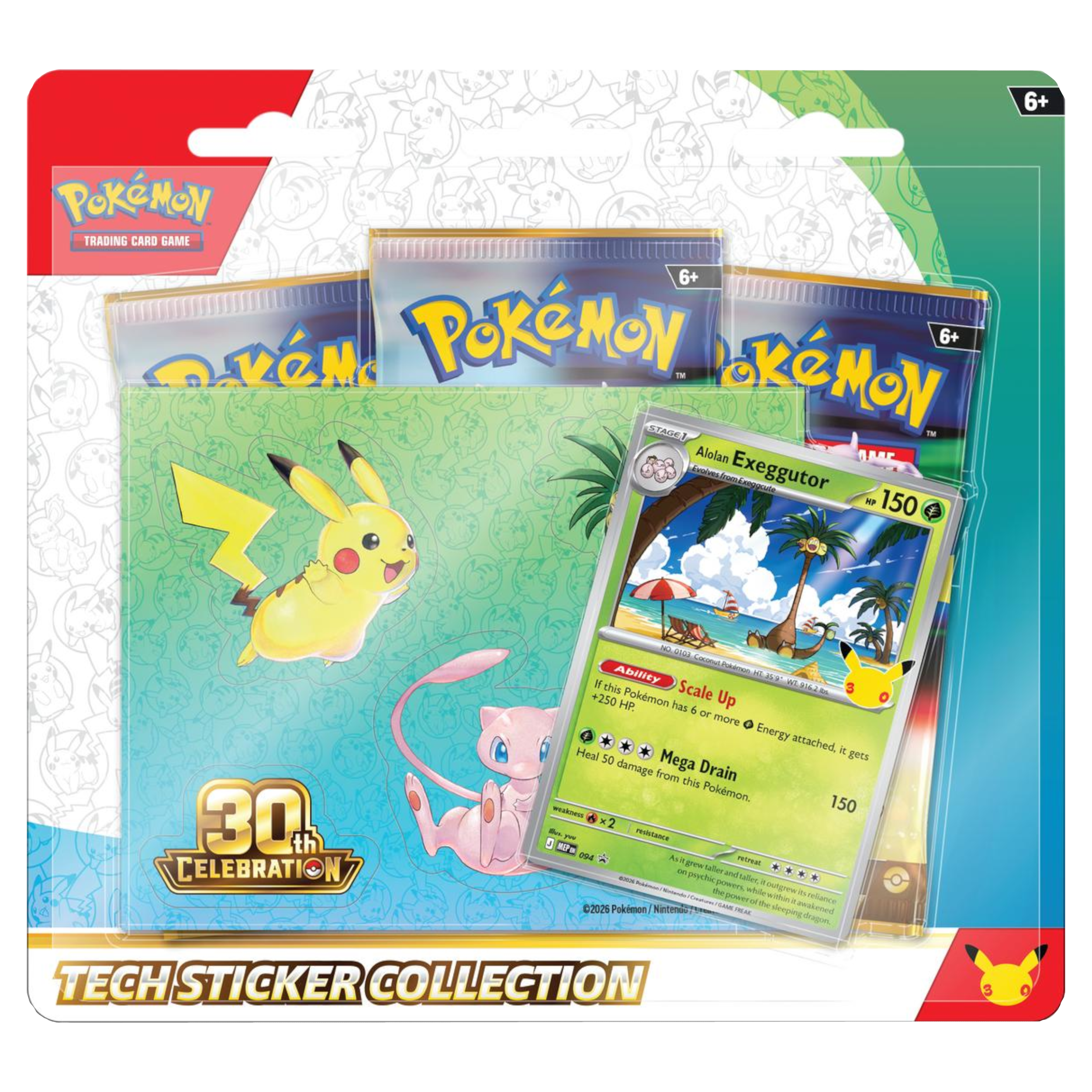 30th Celebration Tech Sticker Collection (Alolan Exeggutor) (PREORDER)
