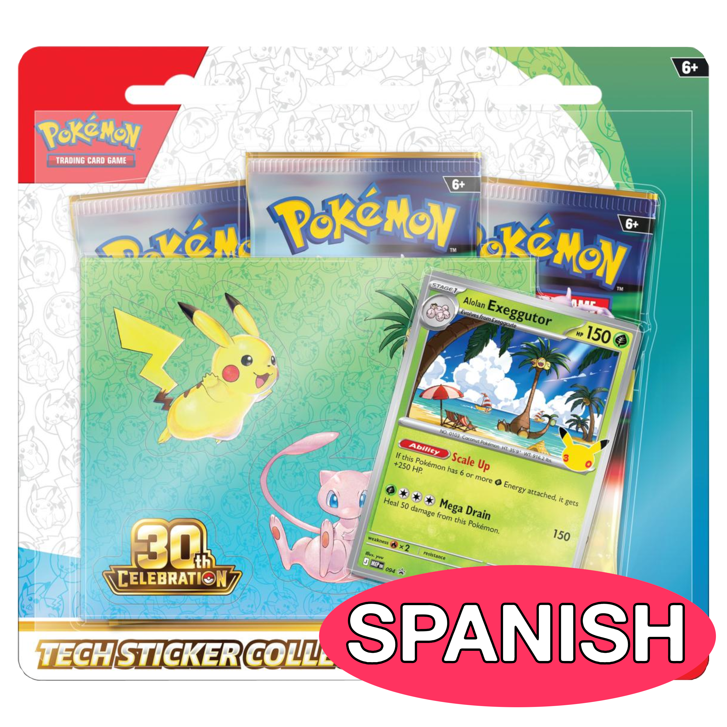30th Anniversary Celebration Tech Sticker Collection SPANISH (Alolan Exeggutor) (PREORDER)