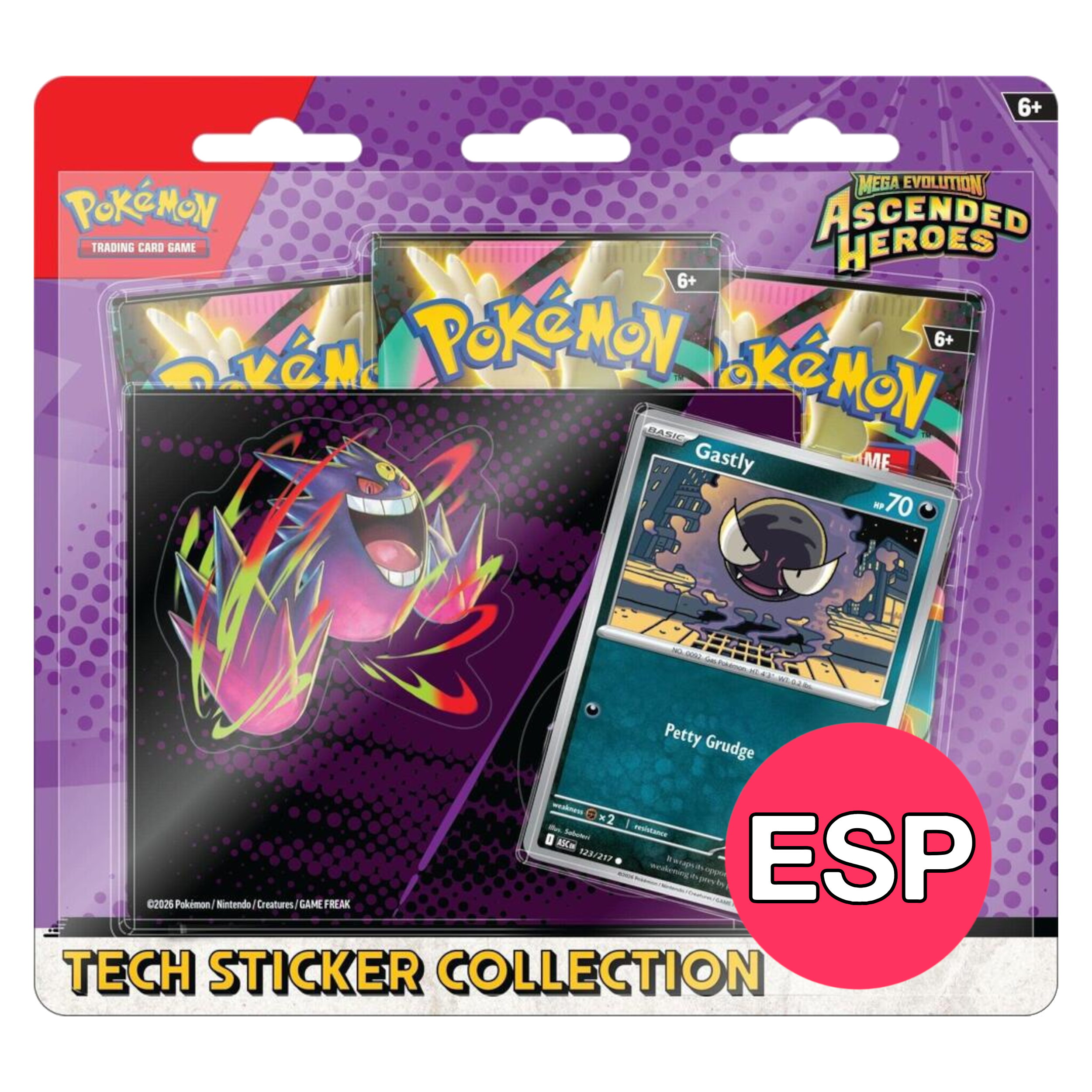 Ascended Heroes Tech Sticker Collection (Gastly) ESP